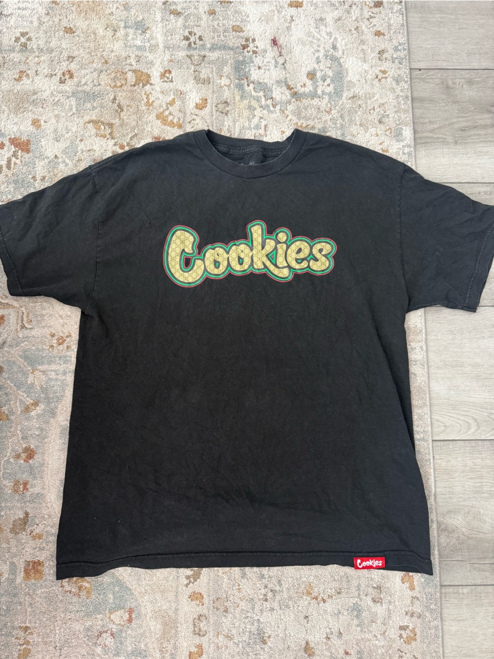 Cookies Black Logo Tee - Bold White Script